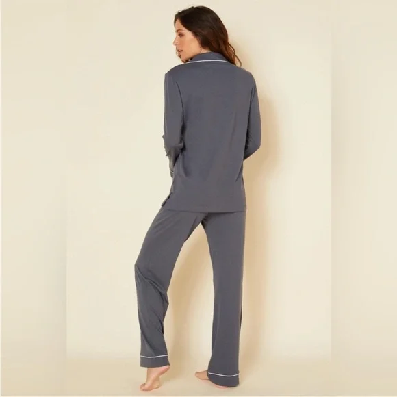 Cosabella Bella Relaxed Long Sleeve Top & Pants Pajama Set - Picture 3 of 14